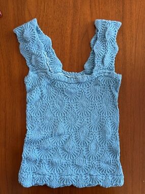 FP Intimately Love letter cami NWOT blissful blue